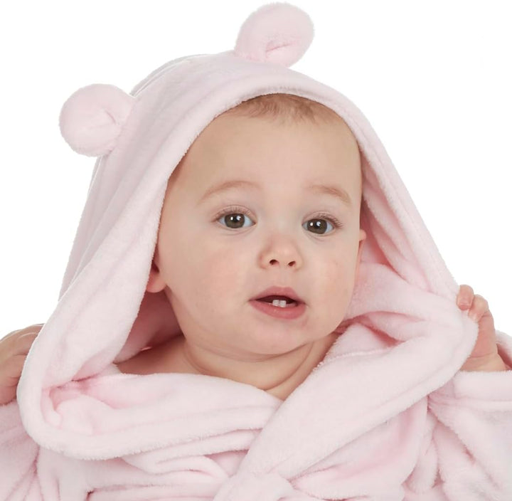 Personalised Baby Dressing Gown Baby Dressing Gown Robe with Teddy Ears Bath Robe Towel Personalised Gifts Girl Boy Clothing
