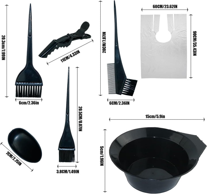 20Pcs Tools for Hair Colouring Kit, Hair Dying Tools Kit, DIY Beauty Salon Hair Bleaching Tools Kit, Hair Dye Bowl and Brush Kit, Including Mixing Bowl, Ear Cover, Hair Shawl, Gloves, Hair Clips