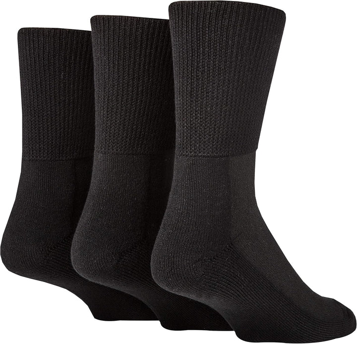 Footnurse - 3 Pack Unisex Extra Wide Bamboo Diabetic Socks | 4 Sizes | for Swollen Feet & Legs | Smooth Toe Seam | Cushioned Foot