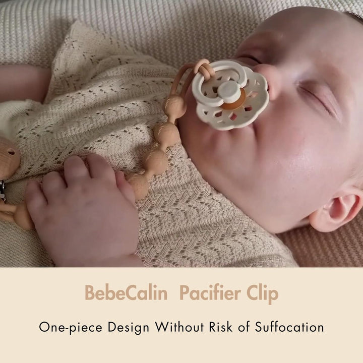 Baby Dummy Clip Girls - 2 Pcs Pacifier Clips and Soother Clips - Silicone Dummy Holder & One-Piece Soother Chains for Babies & Newborns