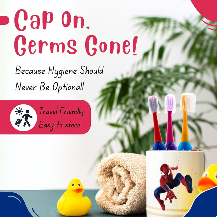 Marvel Spiderman Battery Powered Electric Toothbrush for Kids – Soft Rounded Bristles, Enhanced Vibration, Protection Cap & Battery Included | Gentle & Fun Oral Care for Children Ages 4+