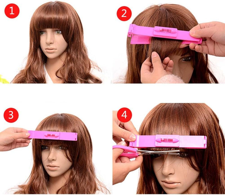 2Pcs Professional Hair Cutting Comb & Split End Trimmer for DIY Home Styling - Accurate Tool for Layers, Bangs & Split Ends