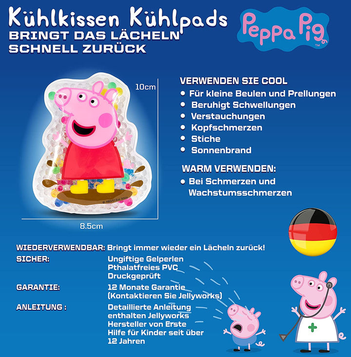Peppa Pig Children’S Bruise Soother | Cooling Gel Pack/Ice Pack for Bumps and Bruises | Re-Usable | Cold Pack & Warm Use | Soothing, Peppa Brings Smiles Back Fast! | Made by