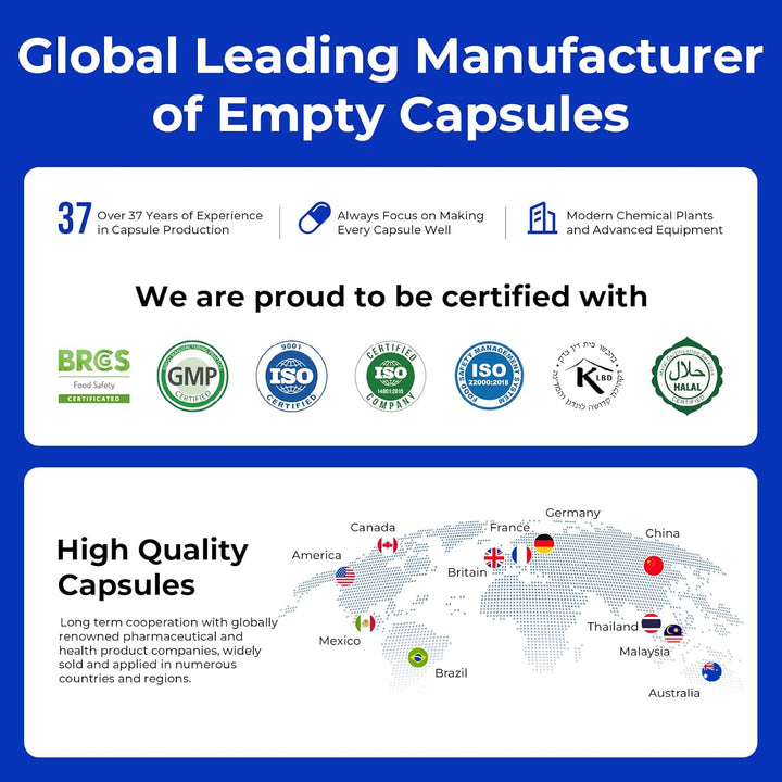 Empty Capsules Size 000 100 Count,Clear Empty Vegan Capsules Kosher,Halal and Non GMO Certified for DIY Supplements.Hypoallergenic Veggie Capsule Empty with 2 Spoons,Adapted to the Capsule Filler