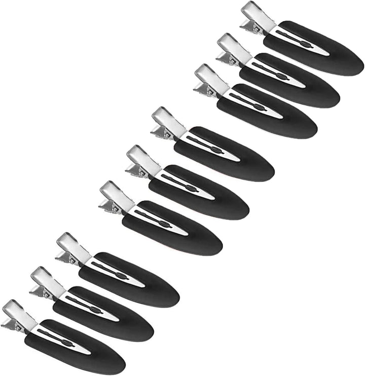 Hairpin[9 Pcs], No Bend Hair Clips, No Crease Hair Clips Pin Curl Clips, Makeup Seamless Hair Clip Clamps for Girl Woman Makeup Bangs Hair Styling(Pink, White, Black)