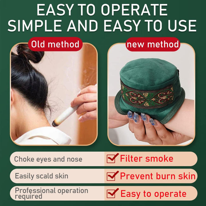 Portable Moxibustion Box, Temperature Control Moxibustion Burner Holder Box for Moxibustion Therapy Acupoint Massage