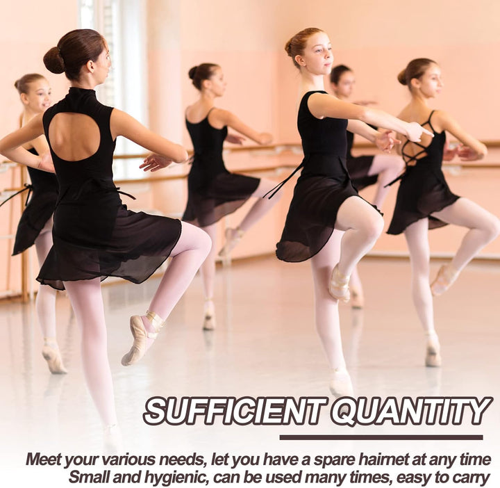 Invisible Hair Nets, 35 Pcs Brown Bun Nets for Girls, Reused Elastic Edge Mesh for Women Bun, Hair Bun Nets for Women Girls Ballet Dancer Catering