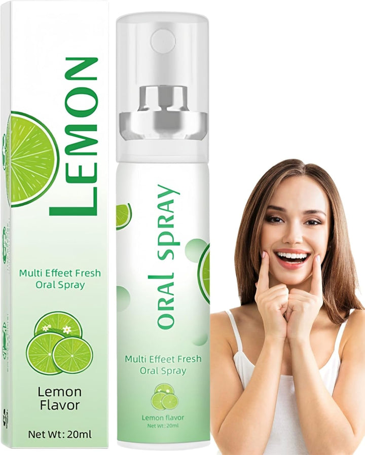 Dry Mouth Flavoured Spray,Fruit Oral Breath Spray,Mouth Freshener Spray,Breath Freshener Spray,Oral Care Spray,Fresh Breath Spray,Breath Freshener for Bad Breath,Oral Spray for Women&Men(Lemon Flavor)