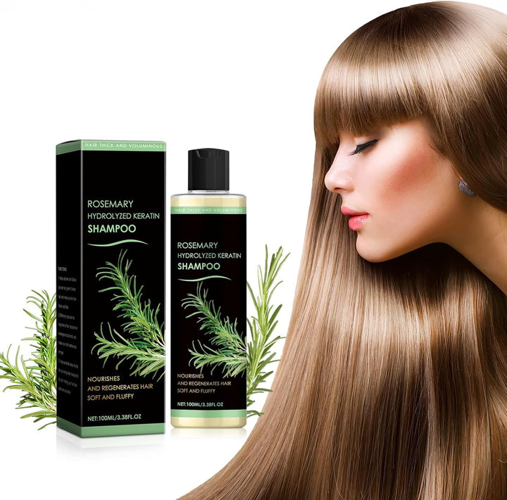 2 Pack Rosemary Hair Growth Shampoo, Thickening & Strengthening Shampoo with Hydrolyzed Keratin & Vitamin C, Nourishing and Moisturizing Formula for Women and Men