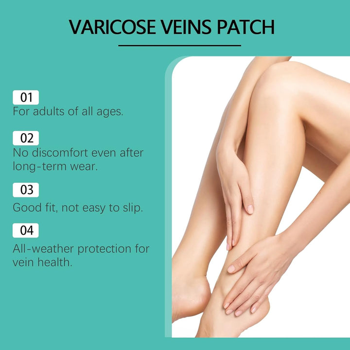 Varicose Veins Treatment for Legs,Spider Veins Removal for Legs Treatment Patch,Varicose Veins Patches,Varicose Veins Relief,Relief Pain Leg Care,Improve Blood Circulation,Wide Range of Application