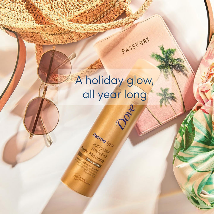 2 Pack of  Dermaspa Summer Revived 48 Hours Active Moisturisation Fair to Medium Body Mousse 150Ml