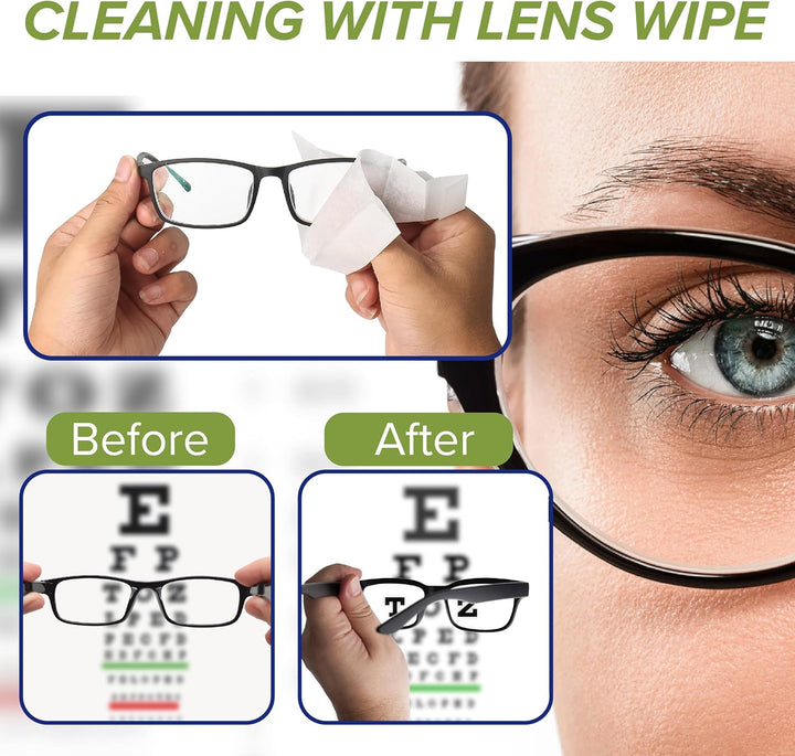 Glasses Cleaner Wipes 140 Individually Wrapped Lens Wipes Multipurpose Suitable for Spectacle Lenses, Cameras, Binoculars, Mirrors, Screens, Optical and Electronic Devices