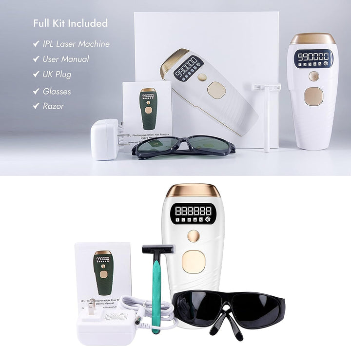 IPL Hair Removal Laser Hair Remover (UK Company) Permanent Hair Removal Device for Sensitive Skin