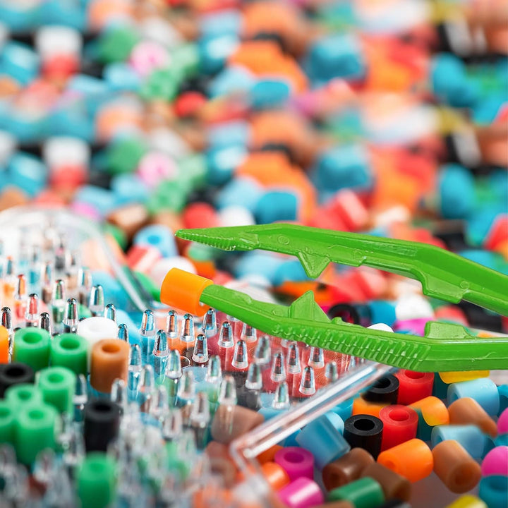 Yeenao Plastic Tweezers,20 PCS First Aid Tweezer 4 Inch/10Cm Plastic Beads Forceps Tweezers for Perler Fuse Beads Kids Handmade DIY Crafts