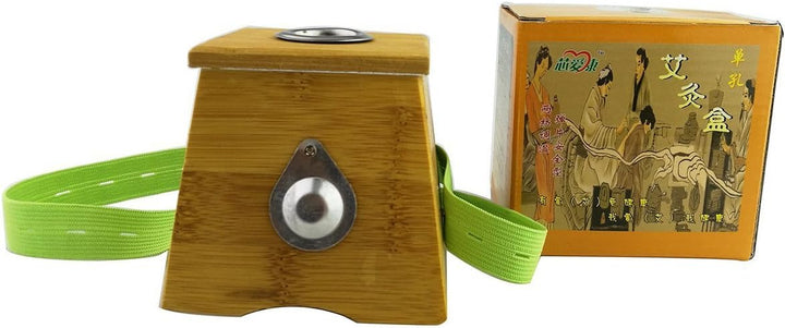 Bamboo Healing Box for Moxa Moxibustion Medicine Therapy (One Hole)