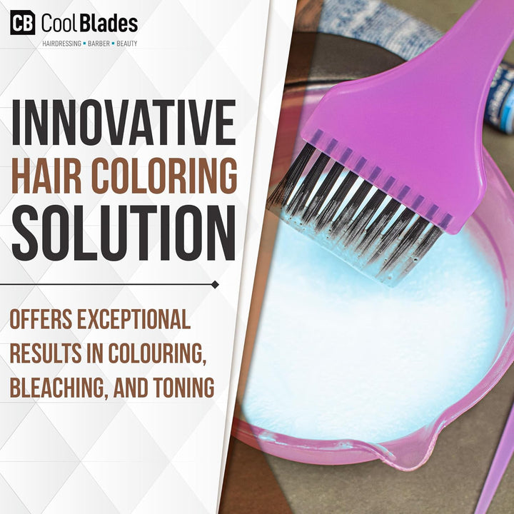 Professional Hairdresser'S 3 Piece Purple Tinting/Dye Kit, Includes Tinting Bowl, 1 Large and 1 Small Tint Brush. an Ideal Hair Dye Bowl and Brush Set for Work or Home Use.