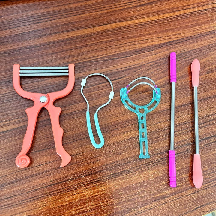 5X Facial Hair Remover Tool for Women and Men, Spring Threading Tool for Face Hair/Upper Lip Hair/Eyebrows, Spring Facial Epilator, Manual Ladies Facial Fluff Remover