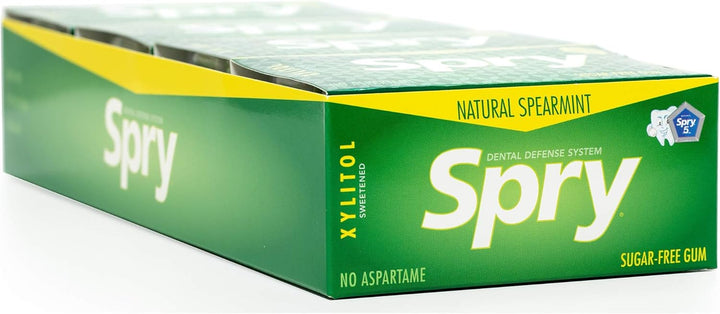 Fresh Natural Xylitol Chewing Gum Dental Defense System - Aspartame-Free, Sugar-Free, Non-Gmo, Gluten-Free (Spearmint, 100 Count - Pack of 1)