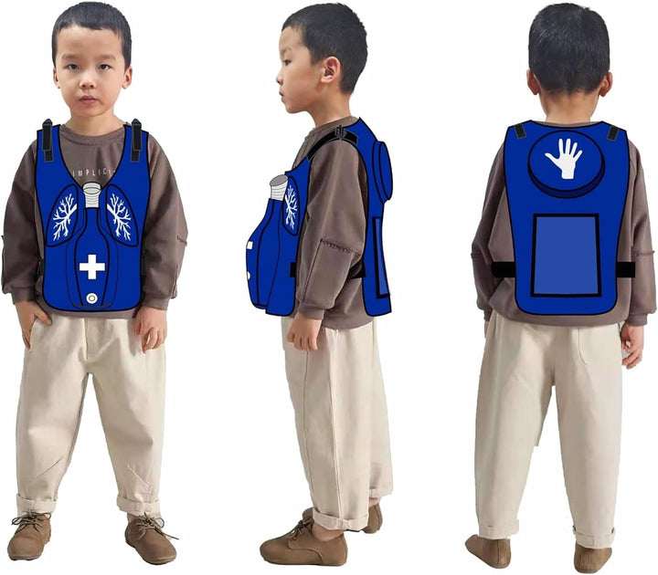 Anti Choking Obstruction Trainer Vest, Airway Obstruction Simulation Training Wearing Vest with Back Shot, Adjustable Shoulder Straps and Waist Belt, Intuitive Operation, for First Responder