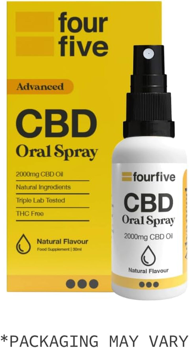 CBD Oil Spray - 2000Mg Advanced Strength CBD for Sports Performance, Mental Wellbeing & Improved Sleep, Unflavoured, Natural & Vegan Friendly, 30Ml