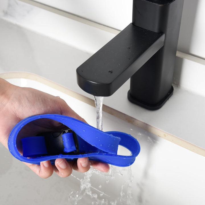 Self Haircut Hair Trimming Guide, Neckline Shaving Template, Flexible Curved Silicone Haircut Band, Shaving Template Home Hair Cutting Tool, Split Ends Trimmer Self Hair Cutters for Men (Red)