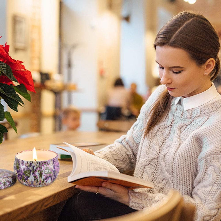 Candles-Scented Candles Gifts for Women,9 Pack Soy Wax Candle Set for Female Friend-Long Burning Aromatherapy Tin Candles for Birthday,Mother,Eid,Anniversary