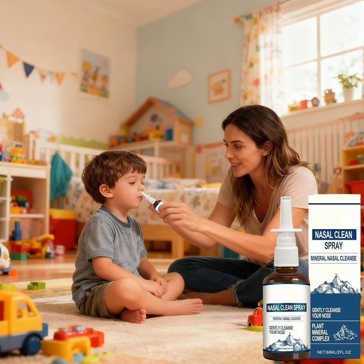 Nasal Cleanse Solution - Gentle Hydration Nose Cleaning, 60ML Congestion Relief Formula, Easy Use Moisturizing Care, Safe Breathing Comfort, Health Care for Men Adult Elderly Family Home Travel