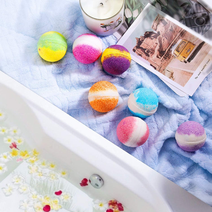 Bath Bombs, 12 Organic & Natural Handcrafted Bubble Bath Gift Set