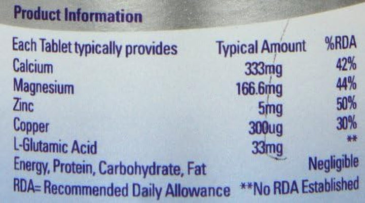 Calcium Magnesium and Zinc - Pack of 90 Tablets