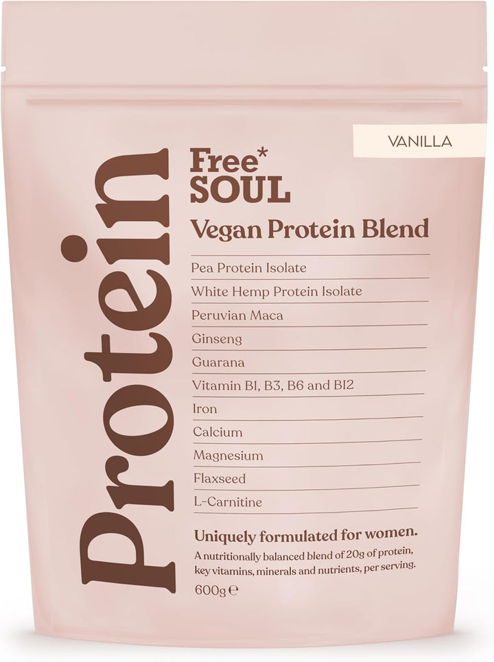 Vegan Protein Powder | Formulated for Women | 600G | 20G Protein with Added Nutrients | Gluten & Soy Free Plant-Based Nutrition Shake | Pea & Hemp Isolate Protein | Vanilla Flavour