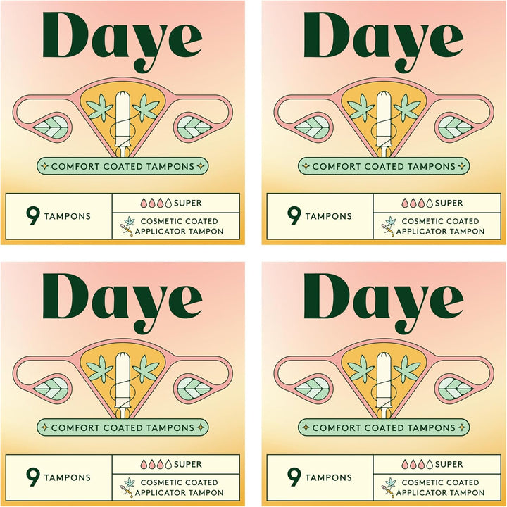 Organic Tampons Regular | 18Ct | Pesticide & Metal Tested, 100% Organic Cotton, Best Absorbency | No-Shed Sleeve, Sugarcane Applicator