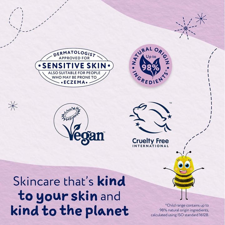 Kids Hair & Body Wash, Blackberry & Apple | Tear-Free, Gently Cleanses | Suitable for Dry, Sensitive Skin, 500Ml