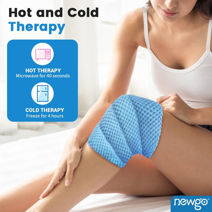 Microwave Heating Pad for Knee Pain Relief, Microwavable Heated Knee Wrap with Moist Heat Therapy for Tennis Elbow Treatment, Joint, Cramps, Muscle,Men and Women