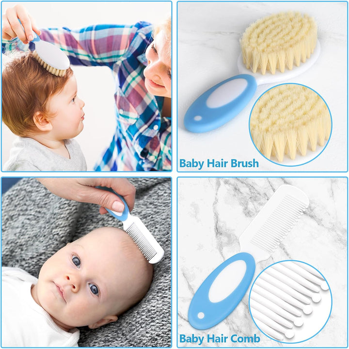 Baby Healthcare and Grooming Kit for Newborn Kids, 36PCS Upgraded Safety Care Kit, Nursery Health Set, Products Blue-18Pcs