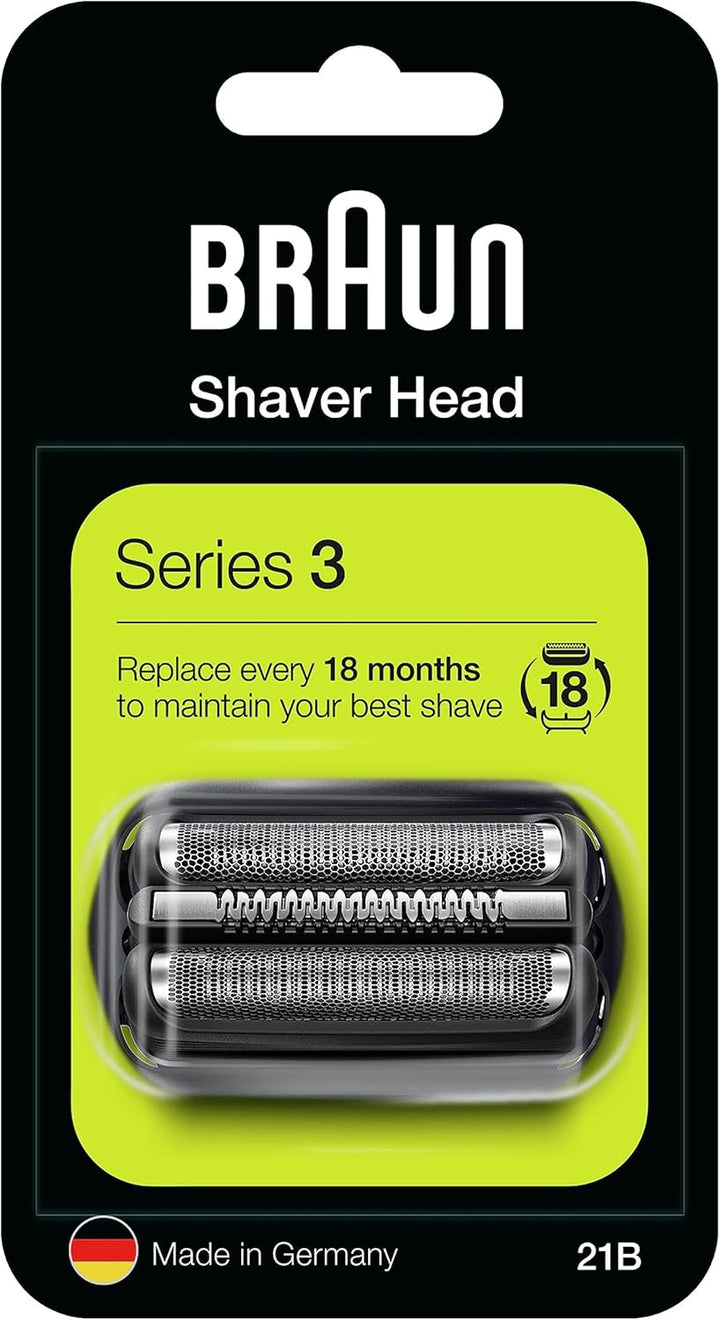 Series 3 Electric Shaver ORIGINAL Replacement Head, Get Back 100% Shaving Performance, Compatible with Series 3 Shavers, Made in Germany, 21B