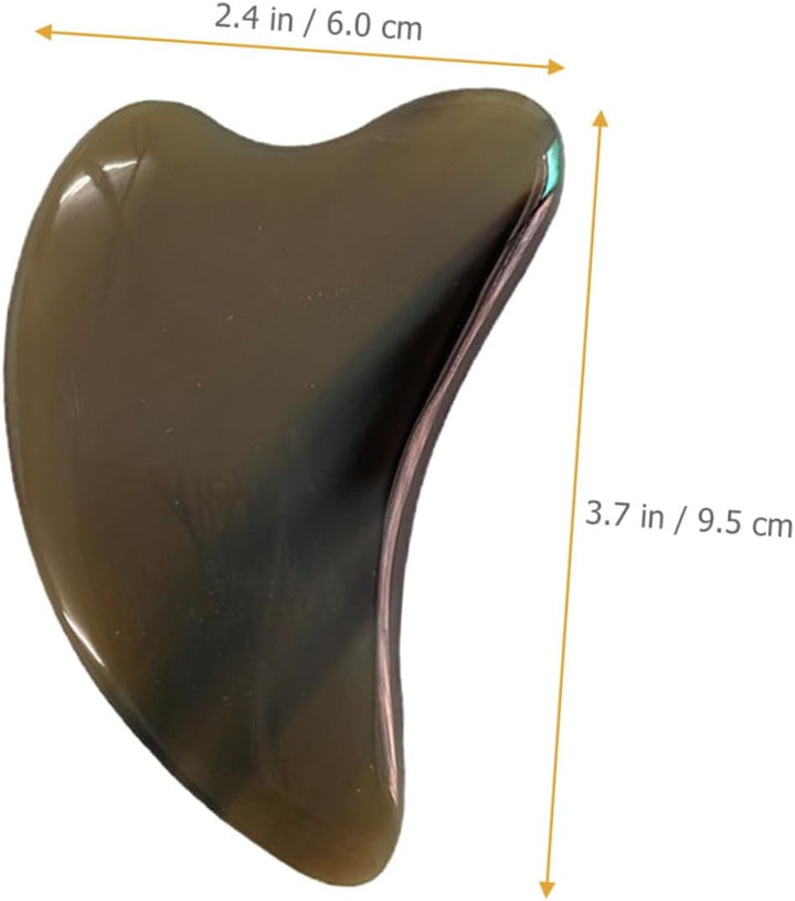 Ox Horn Guasha Board Thick Triangle Massage Scraper Tool for Face and Body Relaxation Portable Guasha Scraping Board for Neck Shoulders Arms Legs Relief and Skin Care