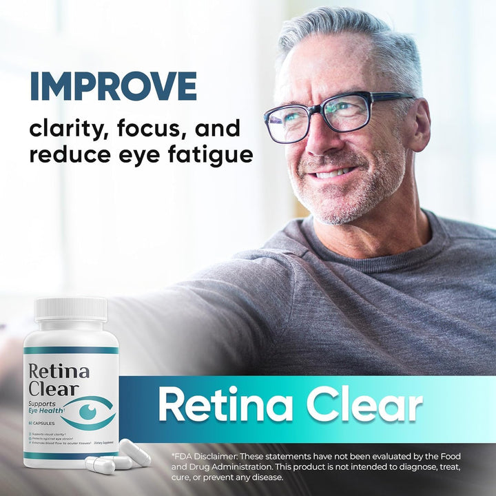 Retina Clear – 60 Capsules | Advanced Eye Health & Vision Support with Maca, Green Tea, Bitter Melon | Supports Visual Clarity & Eye Performance | Uk-Made Supplement