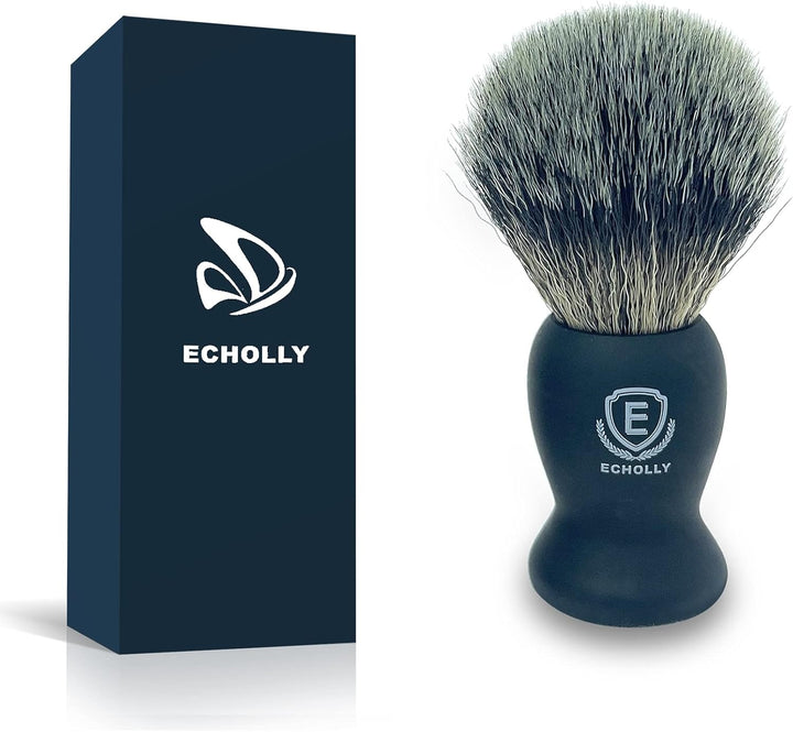 Shaving Brushes for Men-Premium NO Shedding Bristle Shaving Brush-Vegan Lather Shave Brush-Luxury Fast Beard Brush-Perfect Gifts for Men,Boyfriends,Fathers(Rubber Handle)