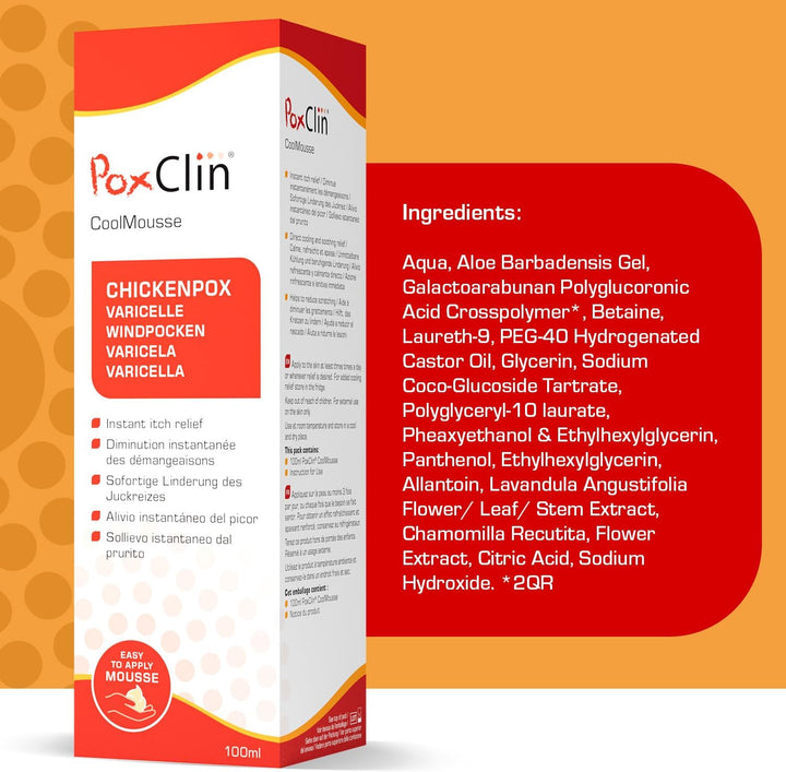 Coolmousse Chickenpox Treatment for Children, Relieve Symptoms and Itch of Chickenpox, Natural Ingredients, 100 Ml