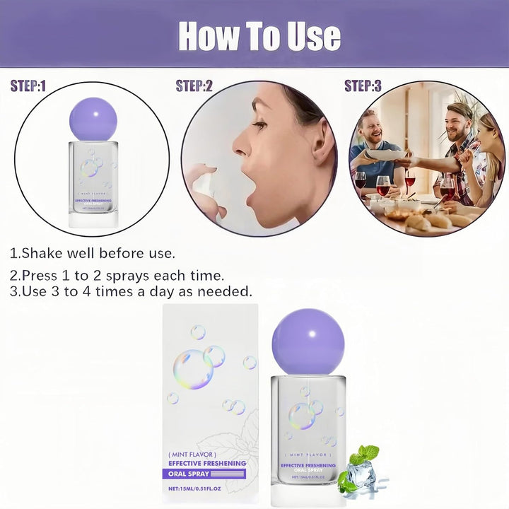 Pro-Biotic Oral Spray,Mouth Spray,Pro-Biotic Breath Spray,Mouth Freshener Spray,Bad Breath Treatment for Adults,Breath Spray,Dry Mouth Spray,Fresh Breath Spray,Breath Freshener Spray,Saliva Spray