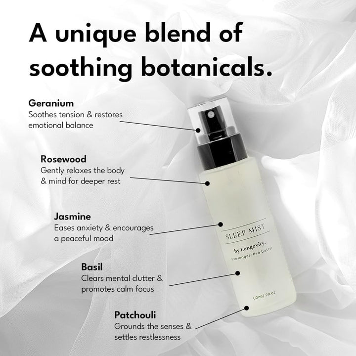 Deep Sleep Pillow Spray – 60Ml Lavender Chamomile Mist with 10 Calming Oils – Natural Vegan Cruelty-Free Aromatherapy for Restful Sleep |  Store