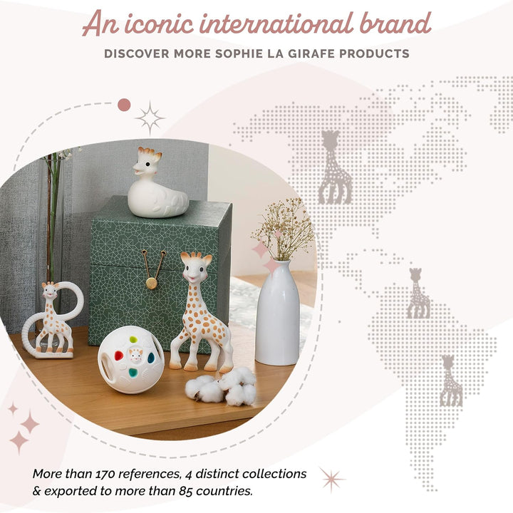 Baby Teething Ring, 100% Natural Rubber Phthalate-Free Easy to Grip Baby Teether, Suitable for Newborn Babies