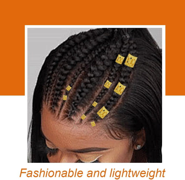 Hair Cuffs, 60PCS Gold Hair Accessory, Braid Accessories, Braid Clips, Aluminium Braids Locks, for Decorate Hairstyle ﻿