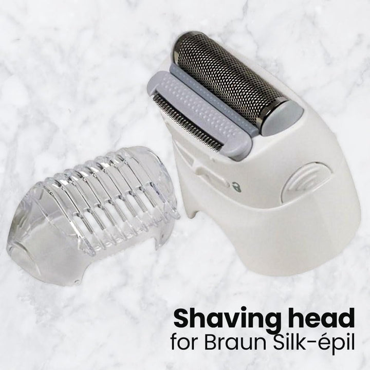 Replacement Head Epilator Shaver Shaver 67030799 Compatible with Braun Silkepil Series 7, Silkepil 5 and Series 9, White