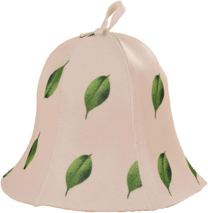 Thickened Wool Felt Sauna Hat Steam Room Cap Spring Bath Head Cover Heat for PROTECTION Insulated Hair Drying Accessory Comfortable for Spa Equipment(Blue Snow)