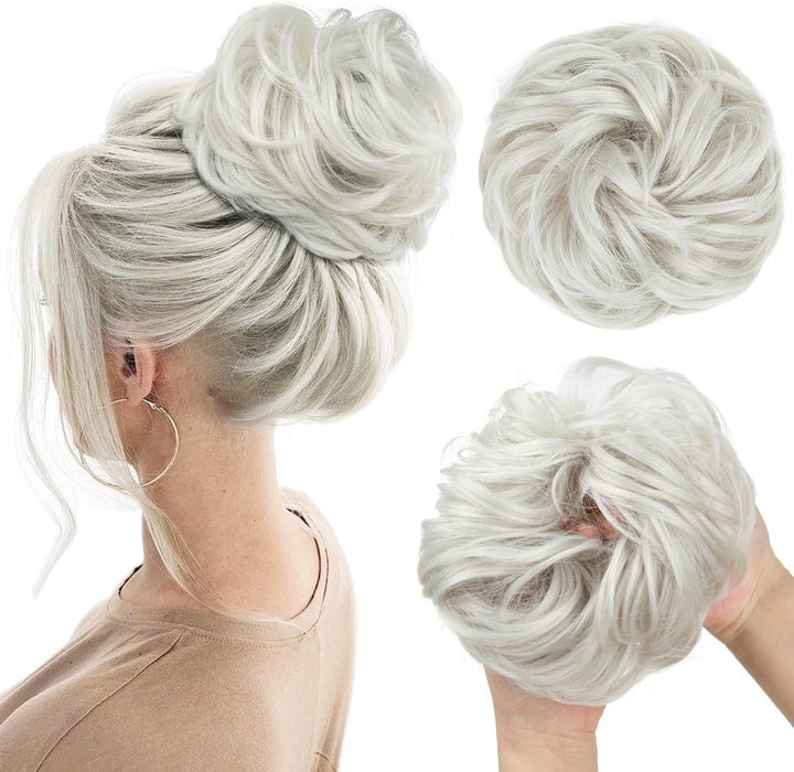 Messy Bun Hair Piece for Womens Synthetic Scrunchies Buns Extension Hairpieces Updo Pony Tail Dirty Blonde