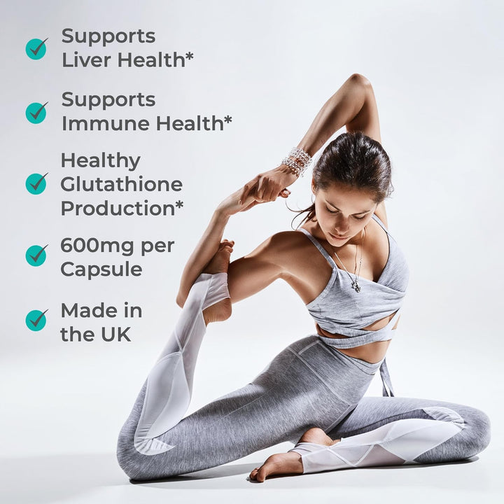 NAC Supplement, 600Mg - 90 N-Acetyl-Cysteine Capsules- Vegan Friendly Amino Acid and Glutathione Precursor for Nutritional Balance