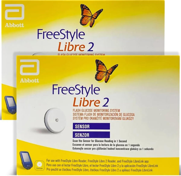 Pack of 2_Abbott Freestyle Libre 2 Sensor for Diabetes Monitoring CGM for UK