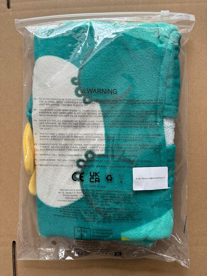 Baby Hooded Towels Wearable Hooded Towel for Boys Girls Absorbent Hooded Towel for Toddlers, 25"X 23", 0-6 Years, Dino