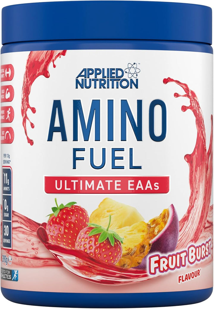 Amino Fuel - Amino Acids Supplement, EAA Essential Amino Acids Powder, Muscle Fuel & Recovery (390G - 30 Servings) (Fruit Burst) (New)